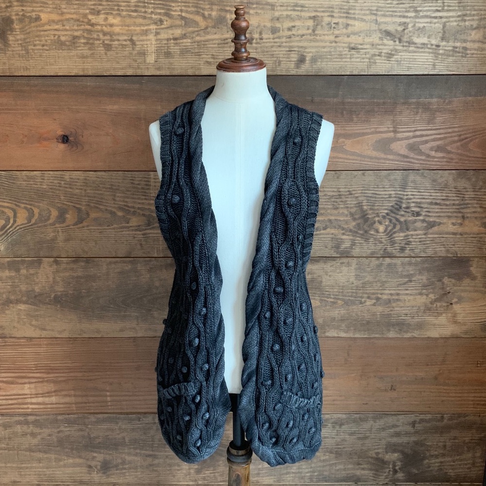 NWOT Nine West Vintage American Gray Knit Vest